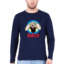 Load image into Gallery viewer, Popeye Full Sleeves T-Shirt for Men-Navy Blue-Ektarfa.online
