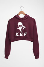 Load image into Gallery viewer, KGF Crop HOODIE FOR WOMEN-Maroon-Ektarfa.online
