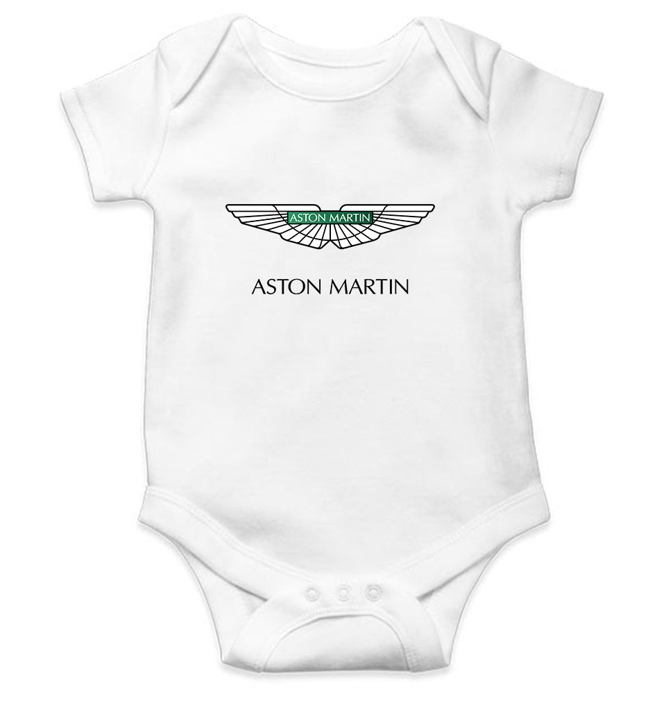 Aston Martin Kids Romper For Baby Boy/Girl-0-5 Months(18 Inches)-White-Ektarfa.online