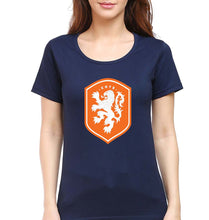 Load image into Gallery viewer, Netherlands Football T-Shirt for Women-Navy Blue-Ektarfa.online
