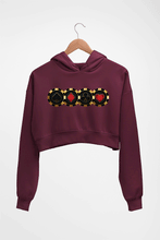 Load image into Gallery viewer, Poker Crop HOODIE FOR WOMEN-Maroon-Ektarfa.online
