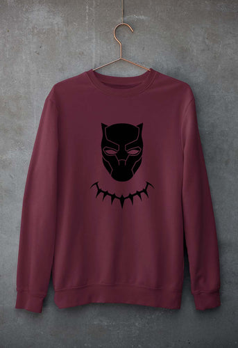 Black Panther Superhero Unisex Sweatshirt for Men/Women-S(40 Inches)-Maroon-Ektarfa.online