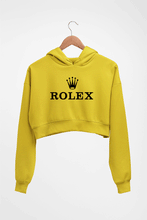 Load image into Gallery viewer, Rolex Crop HOODIE FOR WOMEN-Mustard Yellow-Ektarfa.online
