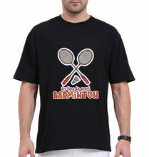 Load image into Gallery viewer, Badminton Oversized T-Shirt for Men-Black-Ektarfa.online

