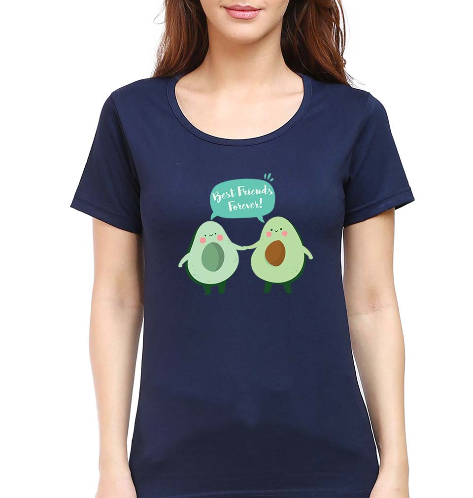 Avocado BFF T-Shirt for Women-Navy Blue-Ektarfa.online