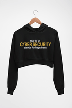 Load image into Gallery viewer, Cyber Security Crop HOODIE FOR WOMEN-Black-Ektarfa.online
