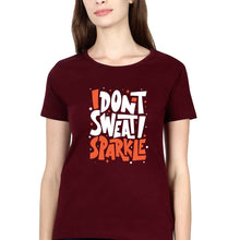 Load image into Gallery viewer, Gym Sweat T-Shirt for Women-Maroon-Ektarfa.online
