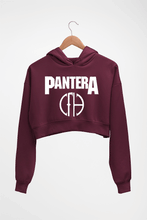 Load image into Gallery viewer, Pantera Crop HOODIE FOR WOMEN-Maroon-Ektarfa.online
