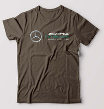 Load image into Gallery viewer, Mercedes AMG Petronas F1 T-Shirt for Men-S(38 Inches)-Olive Green-Ektarfa.online
