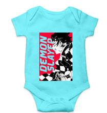 Load image into Gallery viewer, Demon Slayer Kids Romper For Baby Boy/Girl-0-5 Months(18 Inches)-Sky Blue-Ektarfa.online
