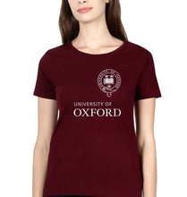Load image into Gallery viewer, University of Oxford T-Shirt for Women-Maroon-Ektarfa.online
