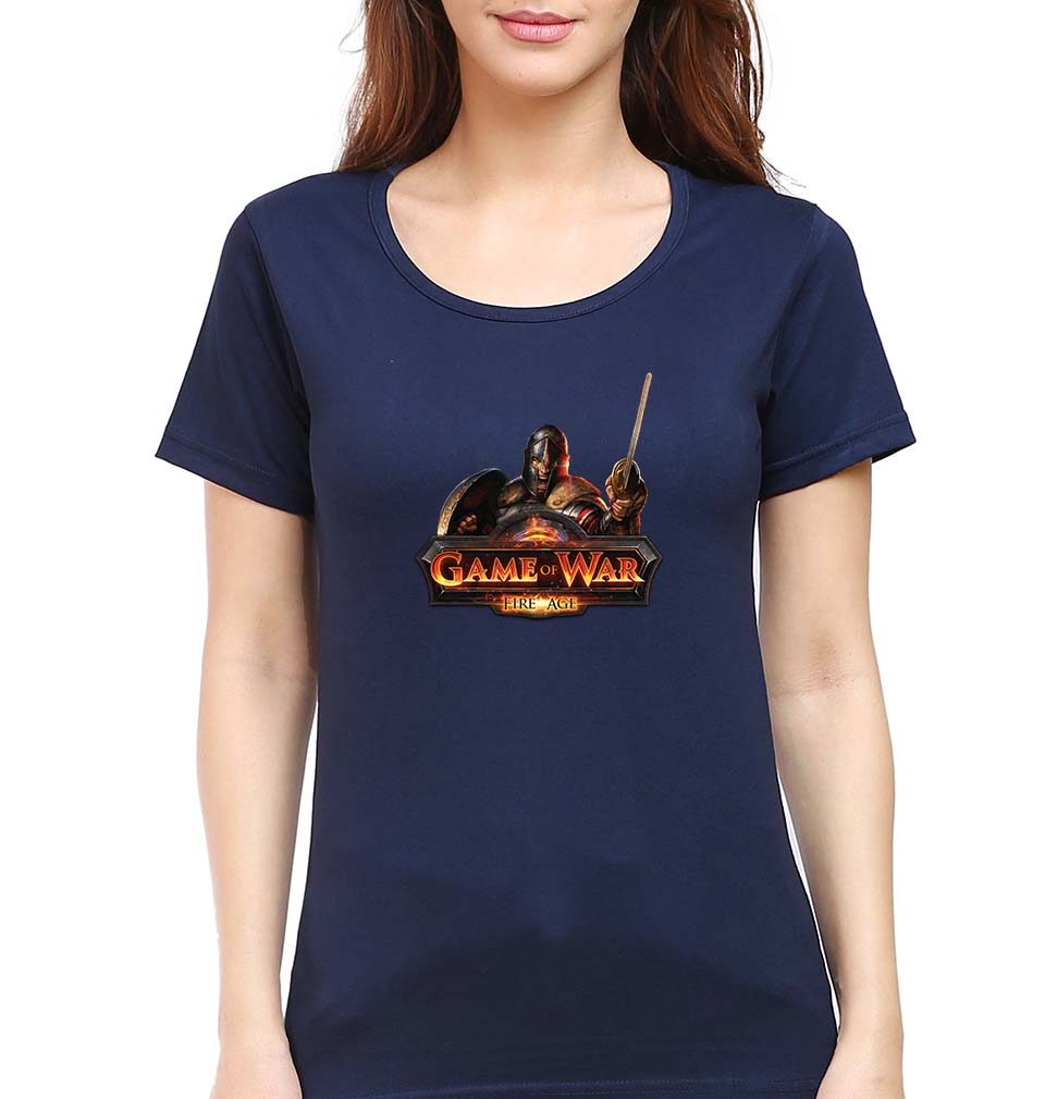 Game of War T-Shirt for Women-Navy Blue-Ektarfa.online