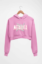 Load image into Gallery viewer, Metallica Crop HOODIE FOR WOMEN-Light Baby Pink-Ektarfa.online
