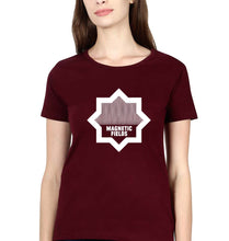 Load image into Gallery viewer, Magnetic fields T-Shirt for Women-Maroon-Ektarfa.online

