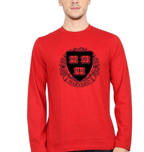 Harvard Full Sleeves T-Shirt for Men-Red-Ektarfa.online