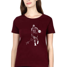 Load image into Gallery viewer, Michael Jordan T-Shirt for Women-Maroon-Ektarfa.online
