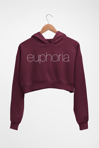 Euphoria Crop HOODIE FOR WOMEN-Maroon-Ektarfa.online