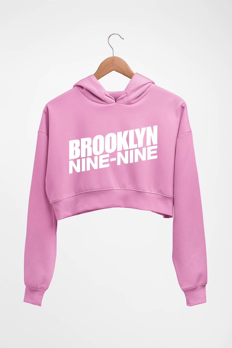 Brooklyn Nine-Nine Crop HOODIE FOR WOMEN-Light Baby Pink-Ektarfa.online