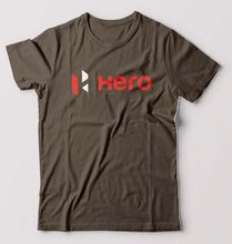 Load image into Gallery viewer, Hero MotoCorp T-Shirt for Men-Olive Green-Ektarfa.online
