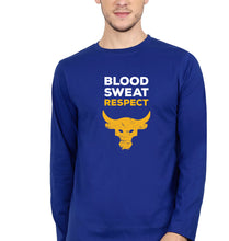 Load image into Gallery viewer, Blood Sweat Respect Gym Full Sleeves T-Shirt for Men-Royal Blue-Ektarfa.online
