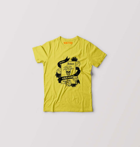 Joker Card Poker Kids T-Shirt for Boy/Girl-Yellow-Ektarfa.online
