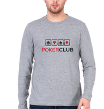 Load image into Gallery viewer, Poker Full Sleeves T-Shirt for Men-Grey Melange-Ektarfa.online

