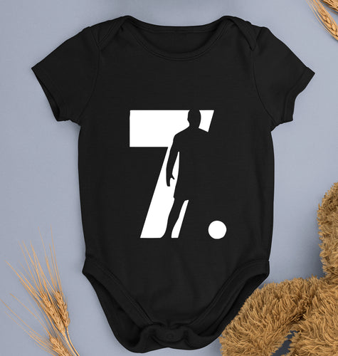 Cristiano Ronaldo CR7 Kids Romper For Baby Boy/Girl-Black-Ektarfa.online