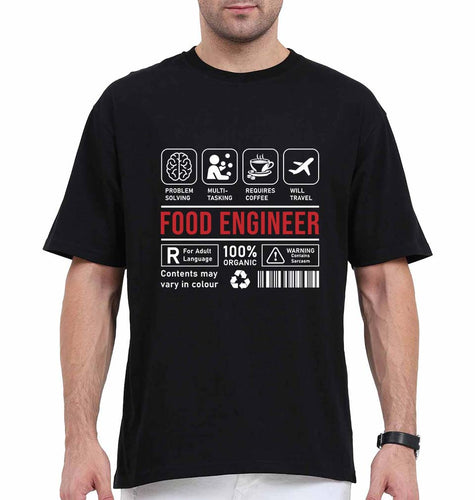 Food Oversized T-Shirt for Men-Black-Ektarfa.online