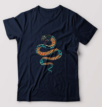 Load image into Gallery viewer, Snake T-Shirt for Men-Navy Blue-Ektarfa.online

