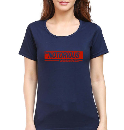 Conor McGregor UFC T-Shirt for Women-Navy Blue-Ektarfa.online