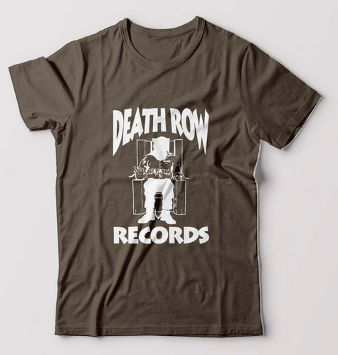 Death Row Records T-Shirt for Men-Olive Green-Ektarfa.online