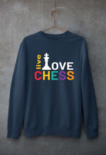 Load image into Gallery viewer, Chess Love Unisex Sweatshirt for Men/Women-Navy Blue-Ektarfa.online
