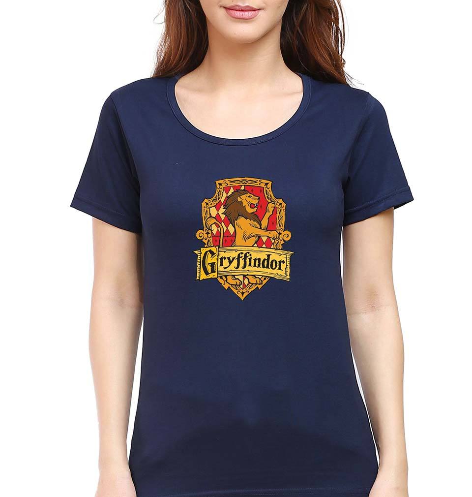 Harry Potter Gryffindor T-Shirt for Women-Navy Blue-Ektarfa.online