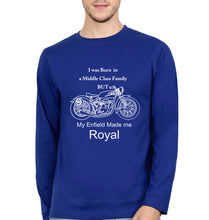 Load image into Gallery viewer, My Enfield made me Royal Full Sleeves T-Shirt for Men-Royal Blue-Ektarfa.online
