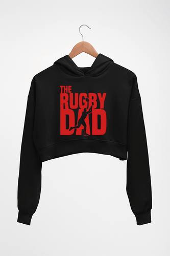 Rugby Dad Crop HOODIE FOR WOMEN-Black-Ektarfa.online