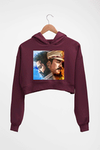 Load image into Gallery viewer, RRR Crop HOODIE FOR WOMEN-Maroon-Ektarfa.online

