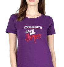 Load image into Gallery viewer, CrossFit Gym Burpees T-Shirt for Women-Purple-Ektarfa.online
