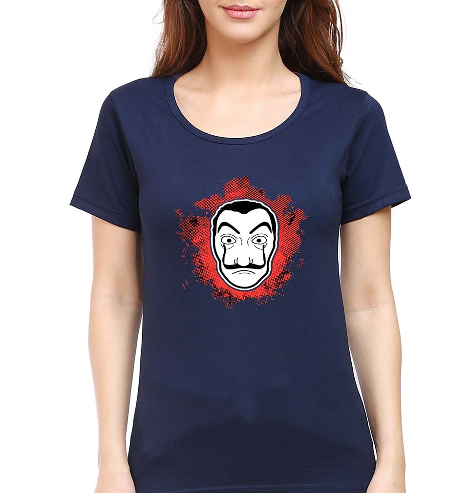 Salvador Dalí T-Shirt for Women-Navy Blue-Ektarfa.online