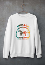 Load image into Gallery viewer, Horses Unisex Sweatshirt for Men/Women-White-Ektarfa.online
