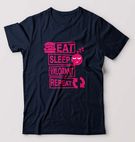 Valorant T-Shirt for Men-Navy Blue-Ektarfa.online