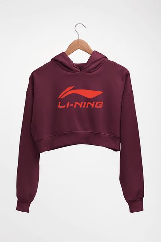 Li-Ning Crop HOODIE FOR WOMEN-Maroon-Ektarfa.online