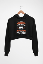 Load image into Gallery viewer, Music Crop HOODIE FOR WOMEN-Black-Ektarfa.online
