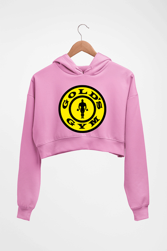 Gold's Gym Crop HOODIE FOR WOMEN-Light Baby Pink-Ektarfa.online