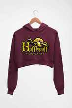 Load image into Gallery viewer, Hufflepuff Harry Potter Crop HOODIE FOR WOMEN-Maroon-Ektarfa.online
