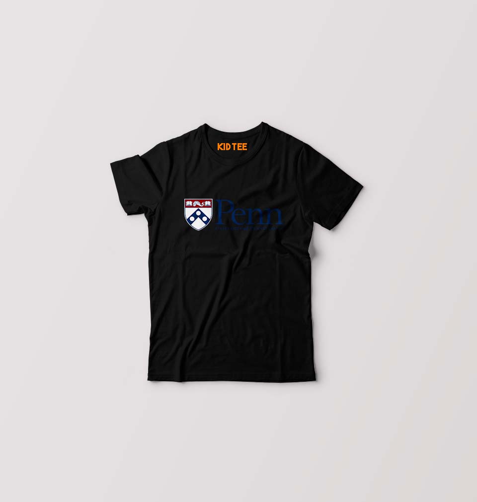 University of Pennsylvania Kids T-Shirt for Boy/Girl-Black-Ektarfa.online