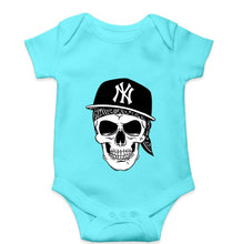 Load image into Gallery viewer, Hip Hop Skull NY Kids Romper For Baby Boy/Girl-0-5 Months(18 Inches)-Sky Blue-Ektarfa.online
