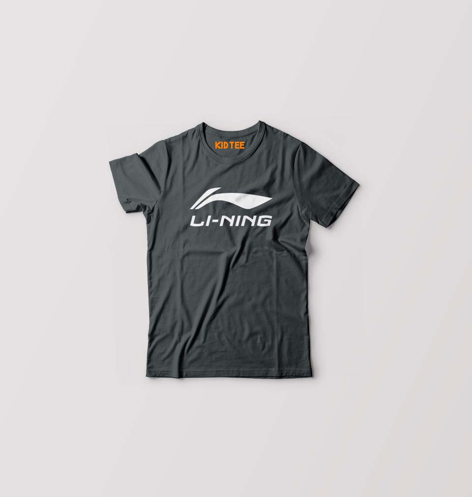 Li-Ning Kids T-Shirt for Boy/Girl-Steel grey-Ektarfa.online