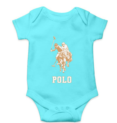 Polo Kids Romper For Baby Boy/Girl-0-5 Months(18 Inches)-Sky Blue-Ektarfa.online