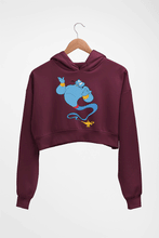 Load image into Gallery viewer, Aladdin Genie(Jinn) Crop HOODIE FOR WOMEN-Maroon-Ektarfa.online

