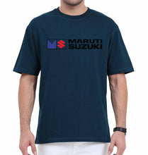 Load image into Gallery viewer, Maruti-Suzuki Oversized T-Shirt for Men-Petrol Blue-Ektarfa.online
